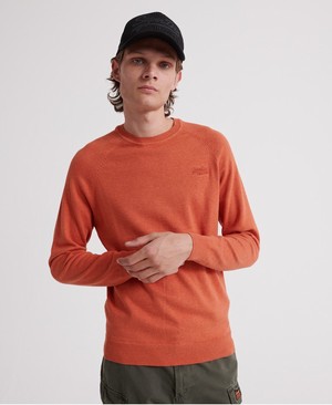 Superdry Orange Label Cotton Crew Neck Férfi Ugró Világos Narancssárga | PQOWH0861